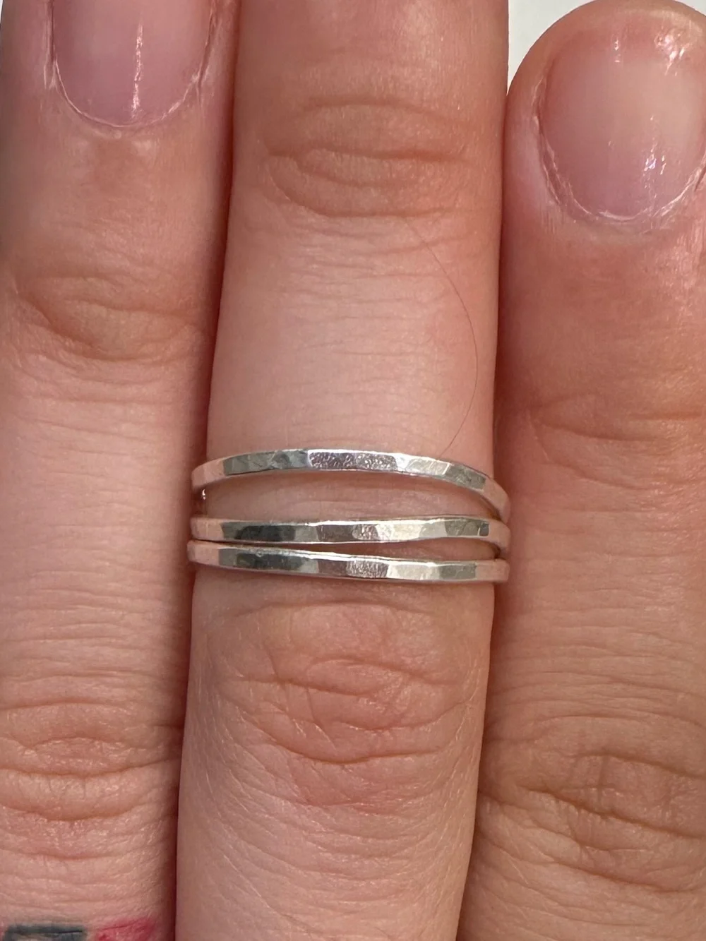 Sterling Silver Delicate Forged Stackable Rings